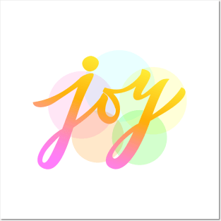 Joy hand lettering print Posters and Art